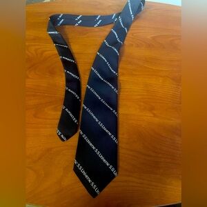 S.S. Universe Blue Diagonal Striped Silk Tie Accessories